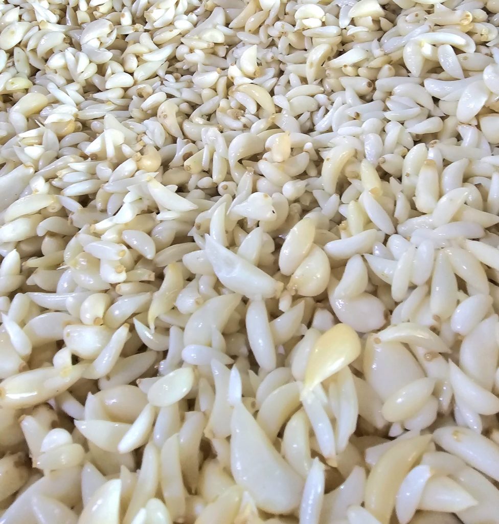 organic peeled garlic